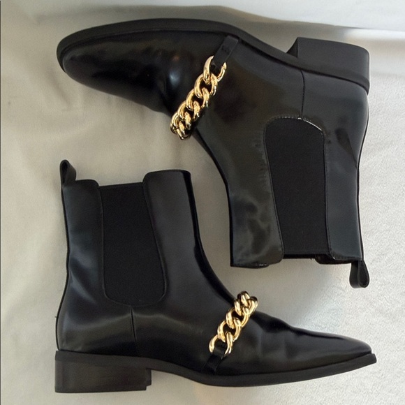 Anthropologie Jeffrey Campbell Emrys Ankle Boots Size 9 Black Chelsea MSRP $250 - Picture 11 of 12